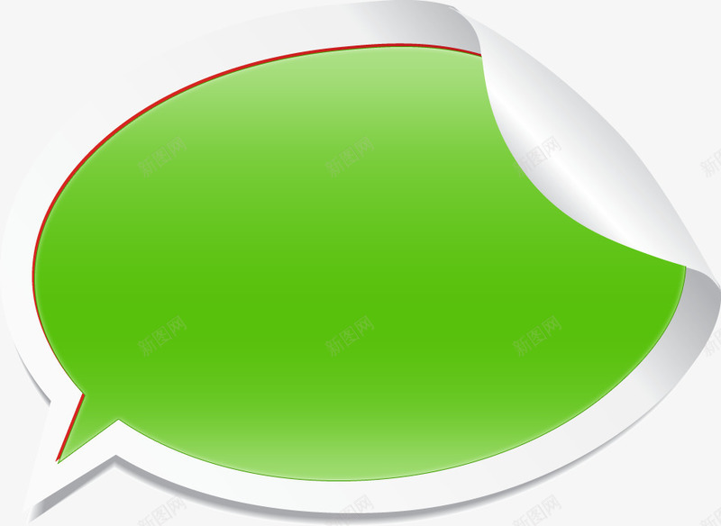 绿色商业用途对话框png免抠素材_88icon https://88icon.com 创意 形状 文本框