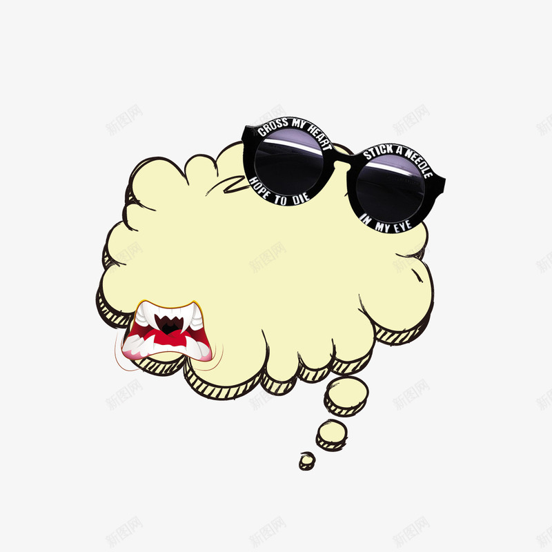 卡通云朵边框png免抠素材_88icon https://88icon.com PNG图形 PNG装饰 卡通 眼镜 装饰 边框
