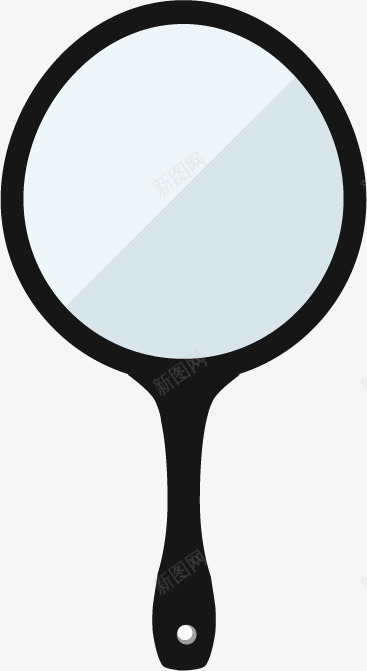 黑色边镜子矢量图ai免抠素材_88icon https://88icon.com 化妆品 卡通 手绘 镜子 黑色 矢量图