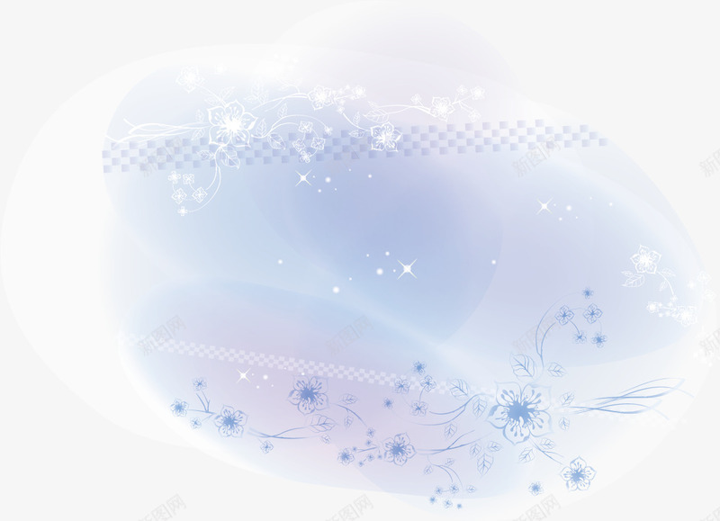 潮流星光花朵矢量图ai免抠素材_88icon https://88icon.com 唯美 时尚 渐变 矢量图