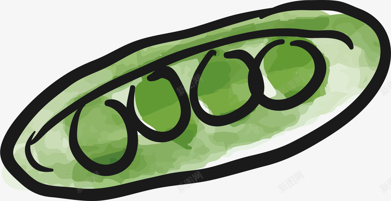手绘绿豆png免抠素材_88icon https://88icon.com 儿童图画 卡通豆 手绘青豆 绿豆 豌豆 青豆 饱满