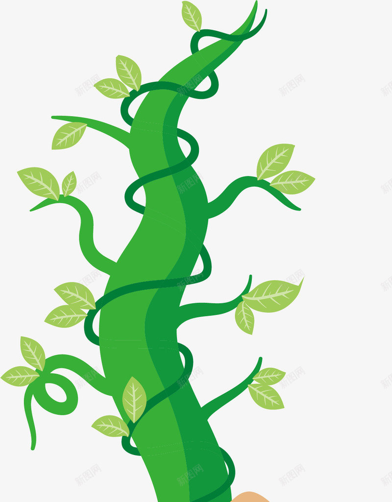 粗壮卡通藤蔓豆茎矢量图eps免抠素材_88icon https://88icon.com 卡通豆茎 卡通风格 植物 生长的豆茎 矢量图 矢量豆茎 粗壮 藤蔓