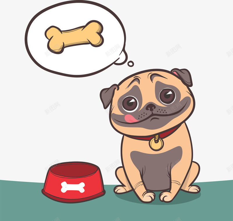 等吃饭的狗狗png免抠素材_88icon https://88icon.com 动物 卡通狗狗 卡通狗狗装饰图案 手绘狗狗 手绘狗骨头 极饿的狗狗 狗年 狗狗吃饭 狗骨头 装饰图案