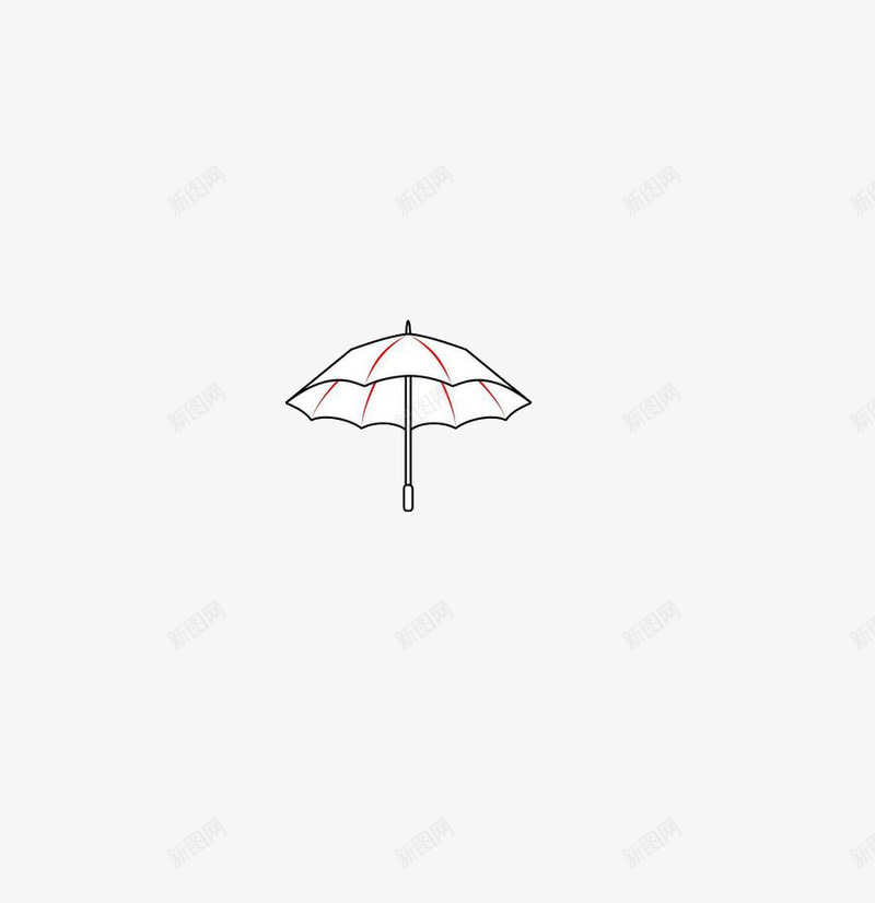 简笔画雨伞psd免抠素材_88icon https://88icon.com 简笔画 雨伞 黑白