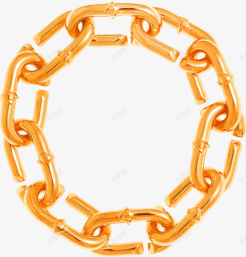 黄色简约锁链圆圈边框纹理png免抠素材_88icon https://88icon.com 免抠PNG 圆圈 简约 边框纹理 锁链 黄色