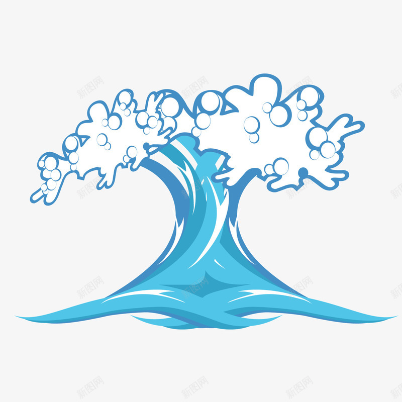 海浪纹理蓝色花朵矢量图ai免抠素材_88icon https://88icon.com 海浪 海浪纹理 纹理 花朵 蓝色 矢量图