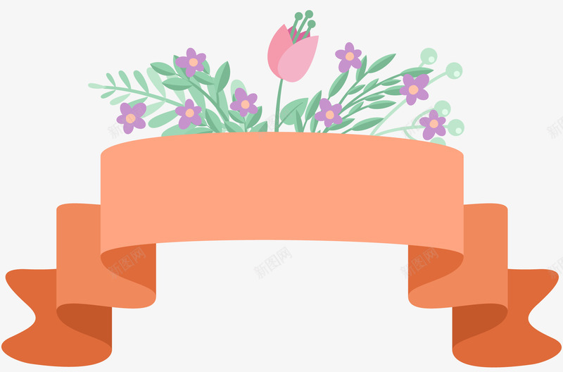 小清新装饰鲜花促销标签png免抠素材_88icon https://88icon.com 丝带 促销标签 小清新 装饰图案 鲜花