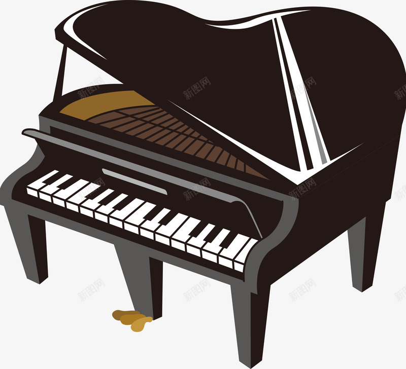 卡通钢琴png免抠素材_88icon https://88icon.com 乐器 弹奏 钢琴 钢琴家 钢琴键 音乐 黑白键