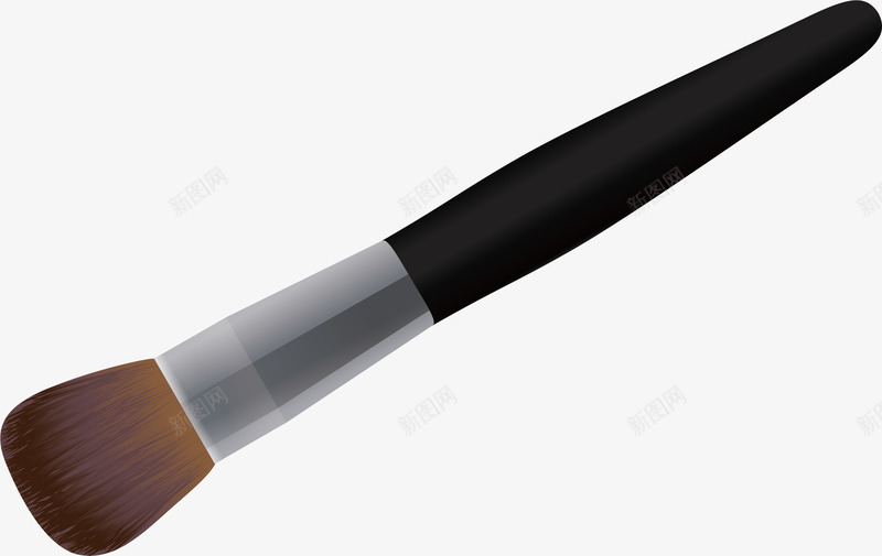 化妆刷子png免抠素材_88icon https://88icon.com 刷子 化妆用具 实用 手绘 黑色