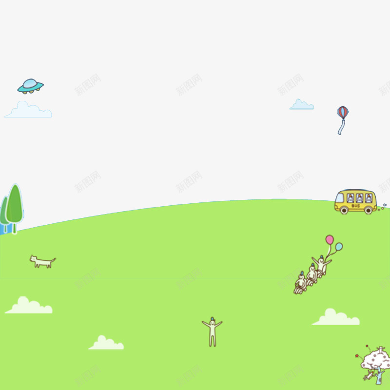 卡通简约背景png免抠素材_88icon https://88icon.com psd 云朵 卡通 卡通简约背景免费下载 卡通背景 天蓝色 清新 青色