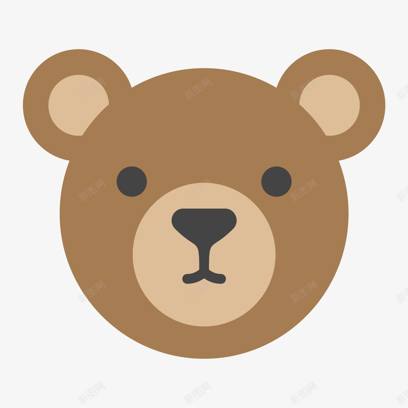 手绘小熊png免抠素材_88icon https://88icon.com 动物 卡通 可爱 宠物 小熊 手绘 棕色 耳朵