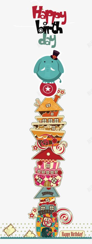 生日png免抠素材_88icon https://88icon.com 儿童 大象 小朋友 屋子 星星 生日卡 生日卡片 生日宴 生日庆典 生日快乐 生日快乐艺术 生日礼物 生日祝福 生日蛋糕