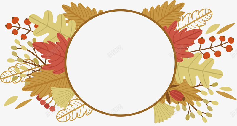 秋天树叶装饰标题框png免抠素材_88icon https://88icon.com 矢量png 秋叶 秋天树叶 落叶 飘落的秋叶
