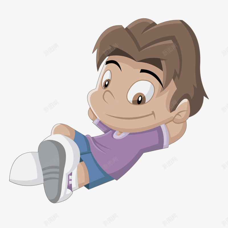卡通躺着的男孩矢量图ai免抠素材_88icon https://88icon.com 人物设计 儿童生活节 卡通 男孩 躺着 矢量图