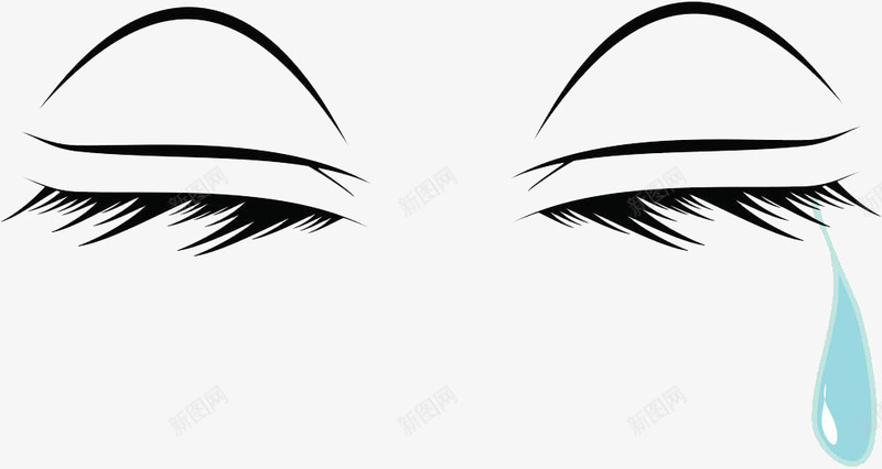 手绘流泪的眼睛png免抠素材_88icon https://88icon.com 化妆 手绘 泪珠 流泪 眼妆 眼睛 美妆 美睫