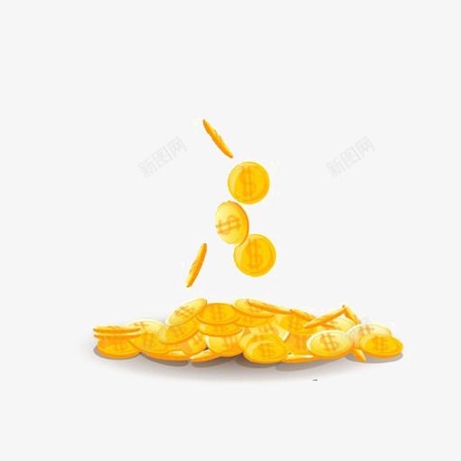 金色金币png免抠素材_88icon https://88icon.com 创意金币 扁平化金币 金币免扣PNG 金币插画 金钱 钱币