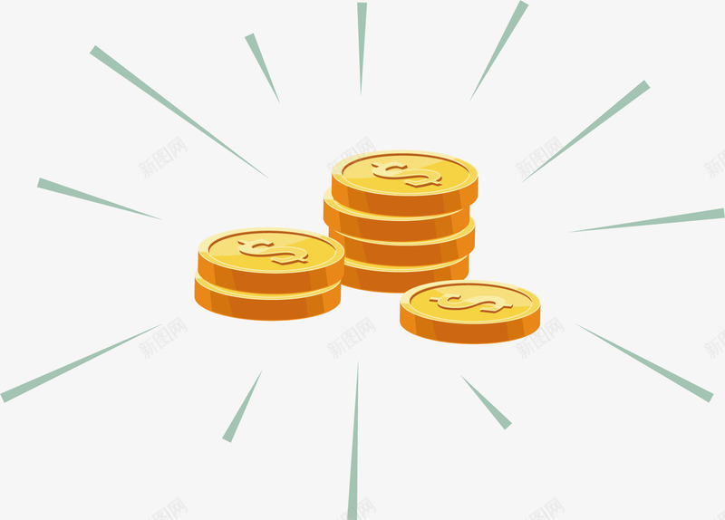 发光的金币png免抠素材_88icon https://88icon.com 光亮 圆形 硬币 美金 金币 金钱 钱 钱币