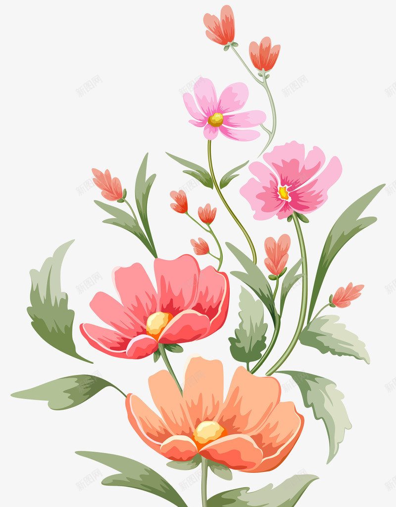 春季盛开的鲜花1png免抠素材_88icon https://88icon.com 春季 绿叶 绿色 鲜花