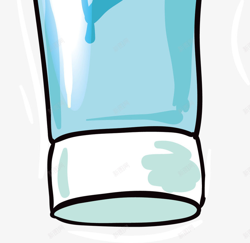 手绘化妆品png免抠素材_88icon https://88icon.com 化妆品 洁面 洗面乳 蓝色