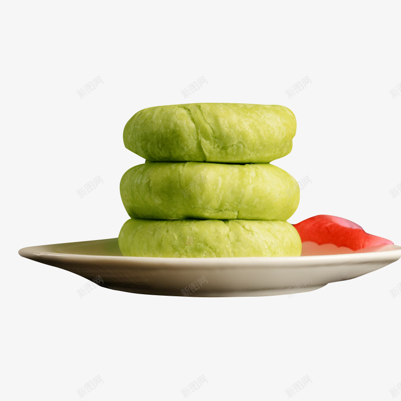 一碟抹茶饼png免抠素材_88icon https://88icon.com 一碟抹茶饼 下午茶 抹茶饼 鲜花饼