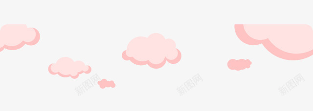 云朵png免抠素材_88icon https://88icon.com 云彩 云朵 底纹 粉色云