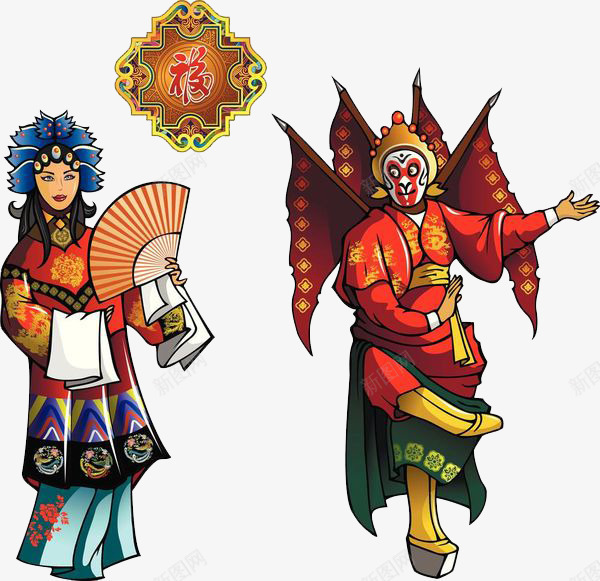 戏曲卡通人物png免抠素材_88icon https://88icon.com 人物扮相 人物角色 传统文化 化妆 卡通手绘 戏曲戏剧 演出