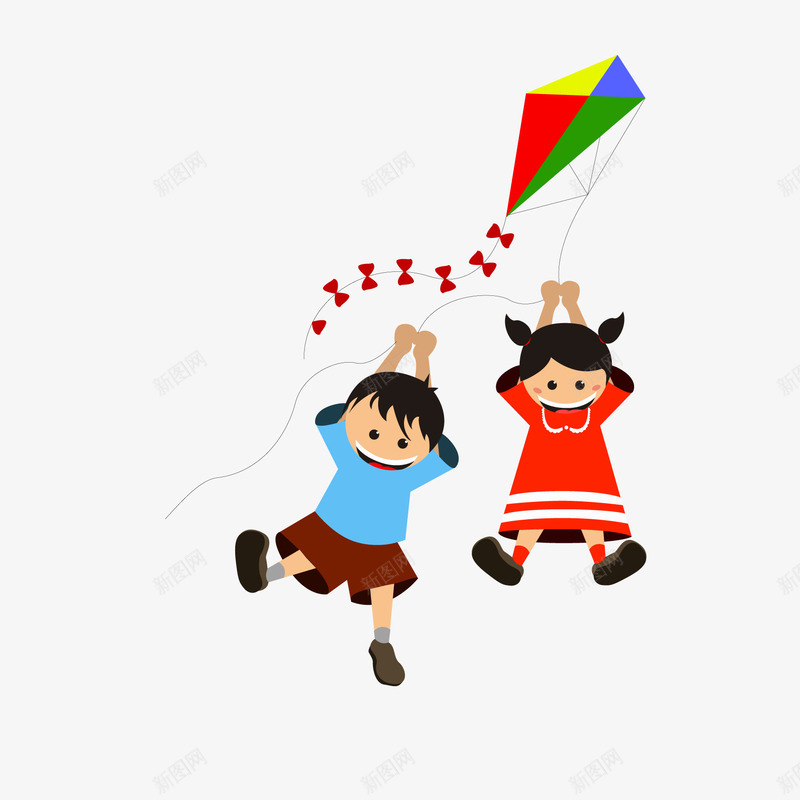 放风筝小孩儿童节装饰png免抠素材_88icon https://88icon.com 儿童节装饰 卡通人物 小孩 放风筝儿童 背景装饰