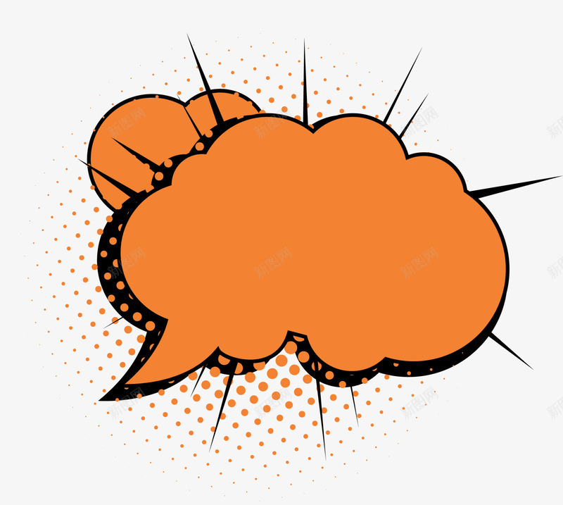 橙色简约云朵png免抠素材_88icon https://88icon.com 云朵 图案 对话框 斑点 橙色 简约 花纹 闪耀