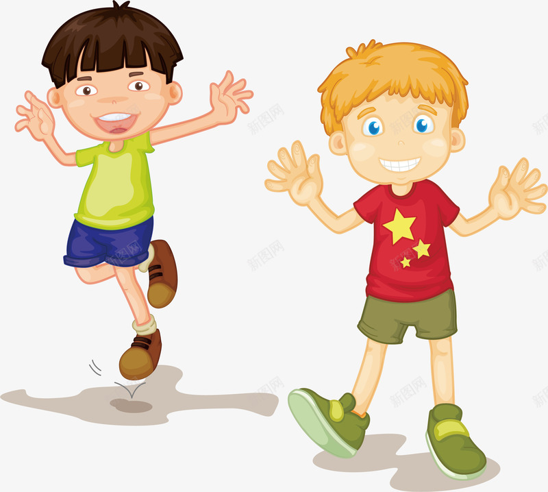 欢呼雀跃的孩子png免抠素材_88icon https://88icon.com 放假啦 放暑假 毕业狂欢 狂欢的孩子 矢量素材