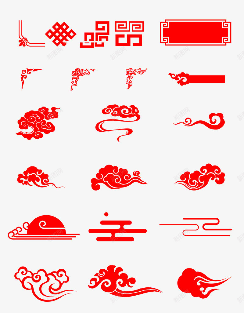 年货节新年春节过年不打烊png免抠素材_88icon https://88icon.com 剪纸 年货节素材 新年元素 新年素材 新年质感 祥云 装饰 边框