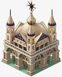 城堡建筑模型png免抠素材_88icon https://88icon.com 城堡 建筑 模型