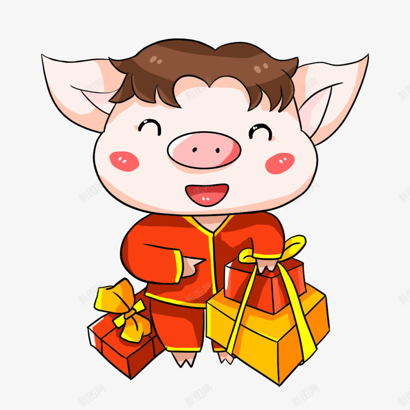 猪年猪宝宝手提礼盒psd免抠素材_88icon https://88icon.com 2019猪宝宝 Q版猪 卡通手绘 猪宝宝 猪宝宝PNG 猪小福 猪年猪宝宝手提礼盒 装饰