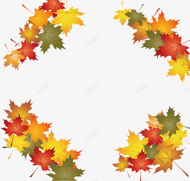 秋天的落叶边框png免抠素材_88icon https://88icon.com 枫叶标题框 树叶 矢量png 秋天树叶 秋日落叶 落叶