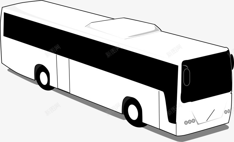 白色的公交车png免抠素材_88icon https://88icon.com 公交车 汽车 白色的 车