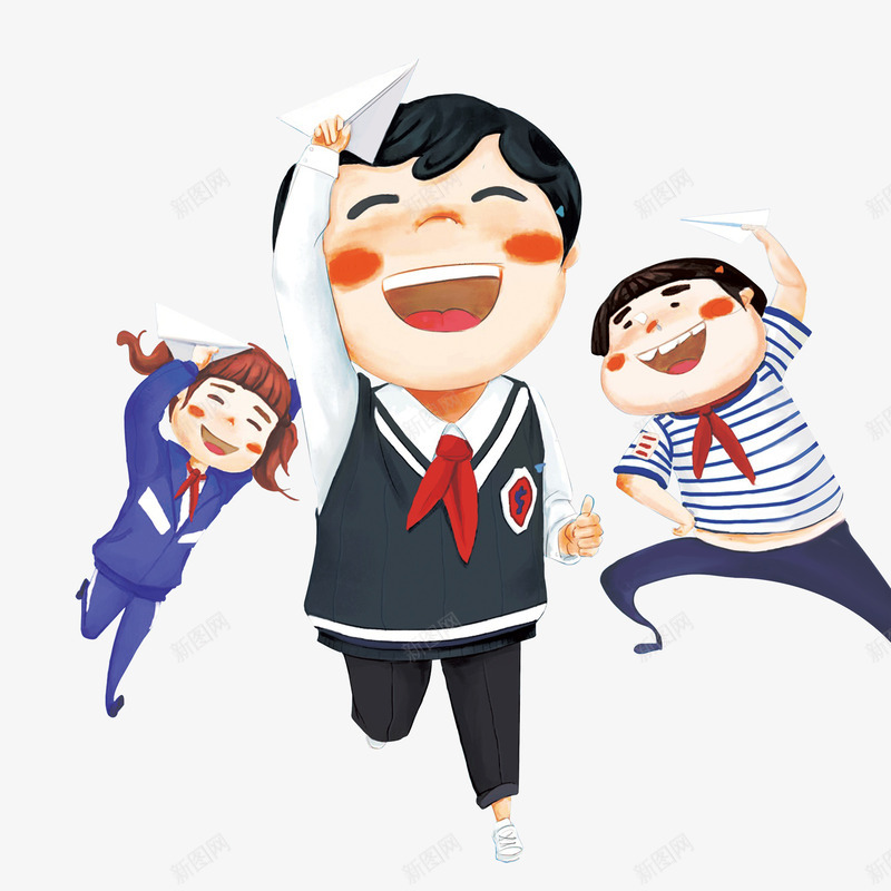 儿童节玩乐的小朋友png免抠素材_88icon https://88icon.com 人物插画 儿童节 手拿飞机 活泼的生命 玩游戏 纸飞机 纸飞机图案