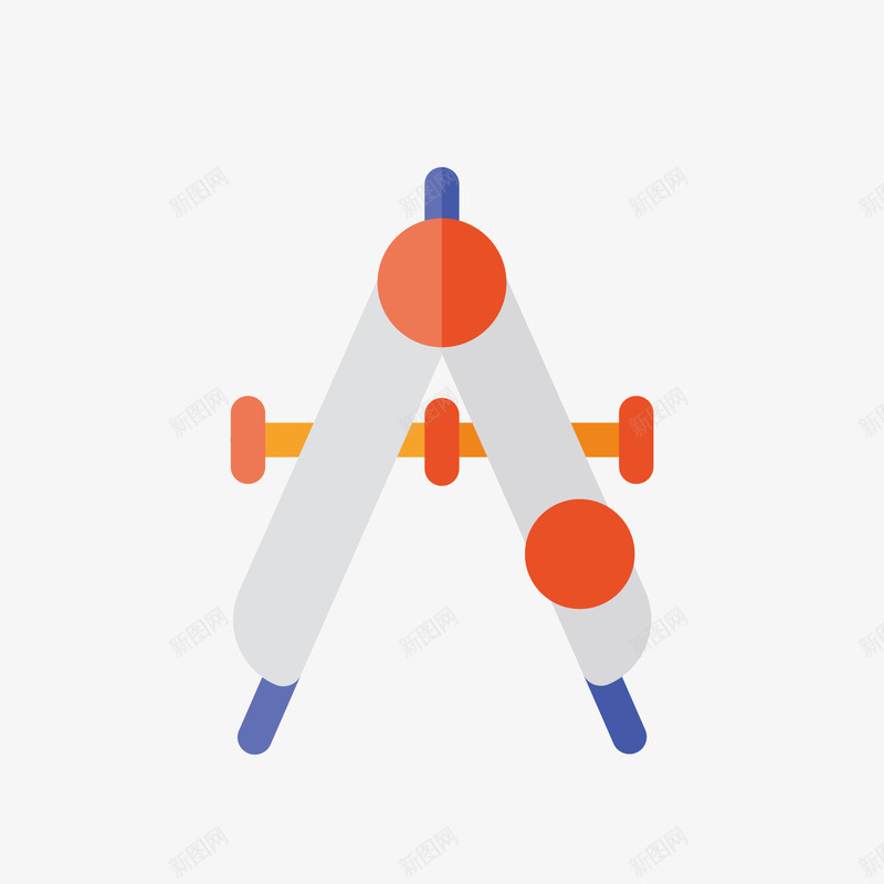 灰色圆规矢量图ai免抠素材_88icon https://88icon.com 卡通 商务 固定 圆圈 工具 数学 灰色 绘图 矢量图