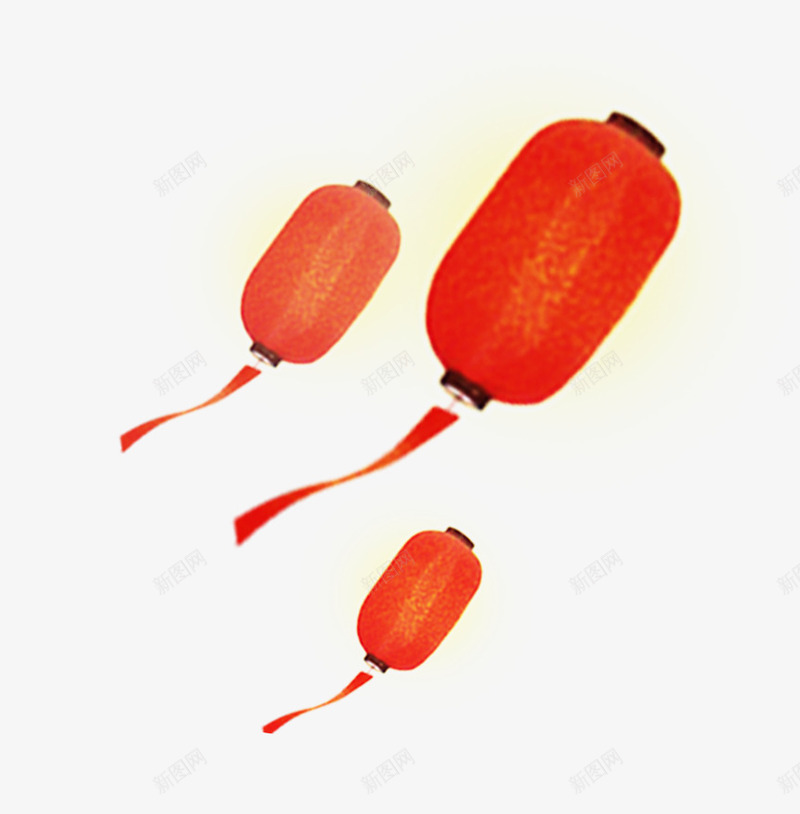 大红灯笼节日psd免抠素材_88icon https://88icon.com 大红 新年 灯笼 素材 节日
