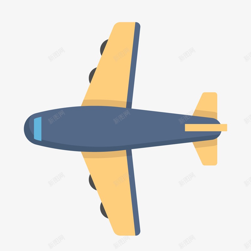 一架黄黑色的飞机矢量图ai免抠素材_88icon https://88icon.com 交通工具 出行 天空 旅游 机场 空乘人员 飞机 飞行 矢量图