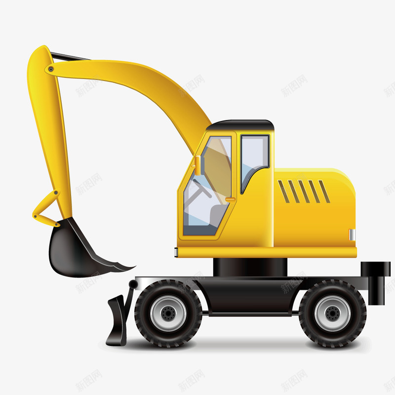 施工建筑工具png免抠素材_88icon https://88icon.com 交通工具 房地产工具 挖机 机械 模型