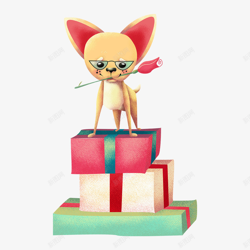 情人节叼着玫瑰的宠物狗png免抠素材_88icon https://88icon.com 可爱 宠物 情人节 玫瑰 甜蜜 礼物 礼盒 节日 花朵 送礼