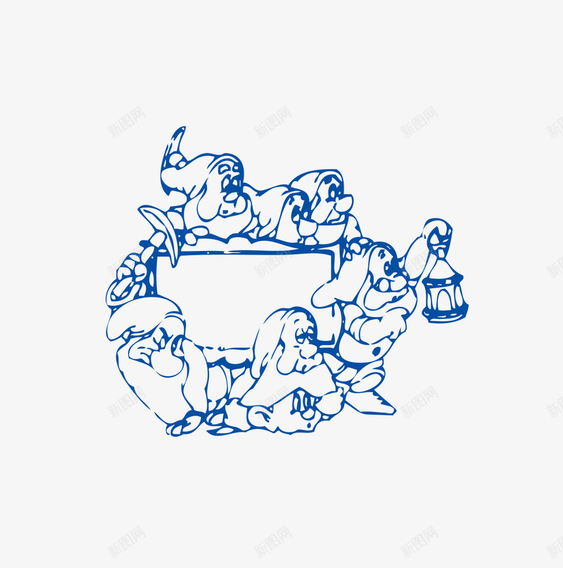 可爱的七个小矮人png免抠素材_88icon https://88icon.com 七个小矮人 人物 卡通 可爱的 灯笼 简图