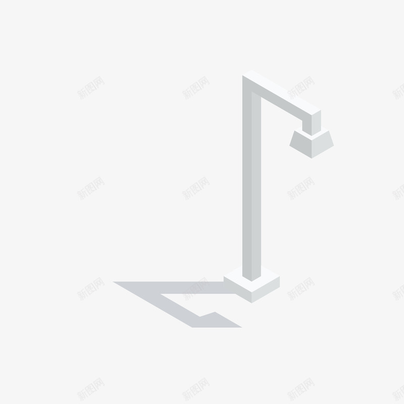 简约可爱的灰色路灯矢量图ai免抠素材_88icon https://88icon.com 台灯 城市建筑 城市相关 套件模型 灯泡 立体 等轴测 简约 路灯 矢量图
