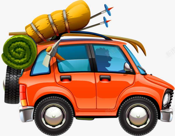 卡通自驾游旅行小汽车png免抠素材_88icon https://88icon.com PNG 卡通 小汽车 旅行 自驾游