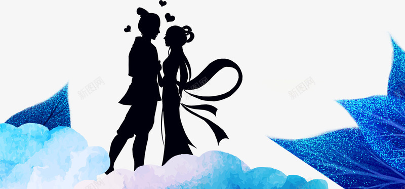 蓝色牛郎织女bannerpsd免抠素材_88icon https://88icon.com banner 天空 牛郎 织女 蓝色 蓝色牛郎织女banner