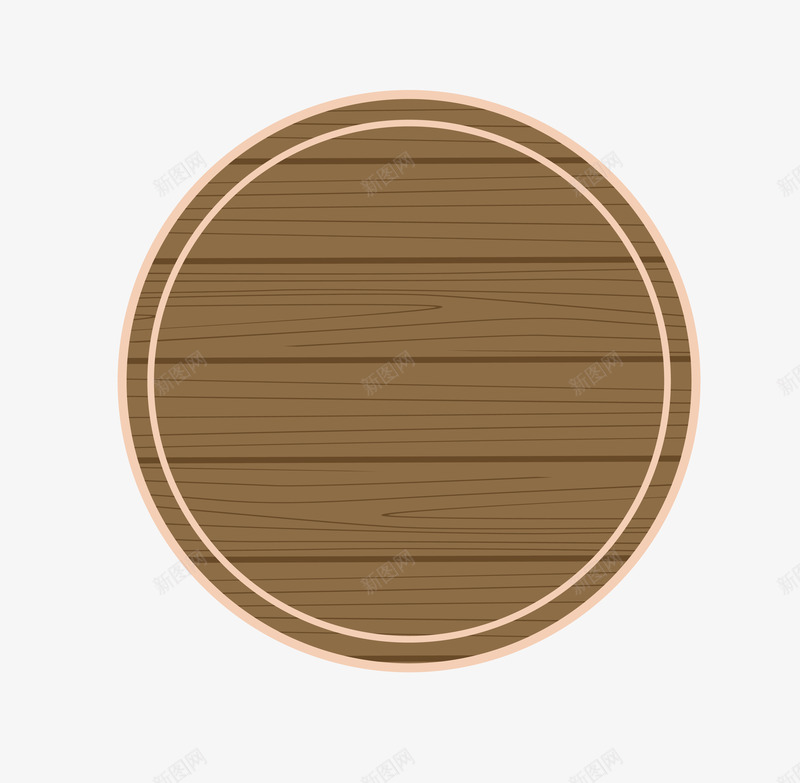 咖啡色简约木牌png免抠素材_88icon https://88icon.com 免抠PNG 咖啡色 圆圈 木牌 木质 牌子 简约 装饰图案