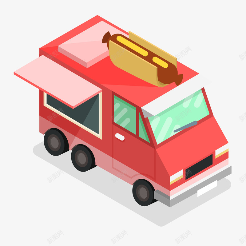 扁平化外卖车矢量图ai免抠素材_88icon https://88icon.com 卡通小汽车 外卖车 扁平化 扁平汽车 汽车模型 汽车矢量图 矢量图
