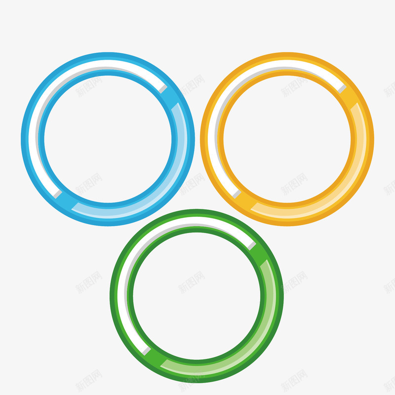 奥运圆环png免抠素材_88icon https://88icon.com 圆圈 圆形光环 形状 蓝色