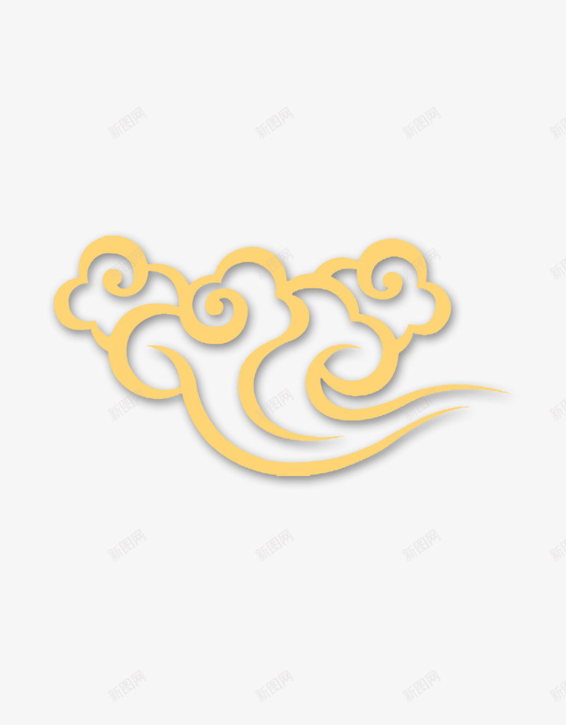 元旦2019新年金色祥云png免抠素材_88icon https://88icon.com 2019 一朵祥云 元旦 国朝风 新年 祥云 祥云背光 金色