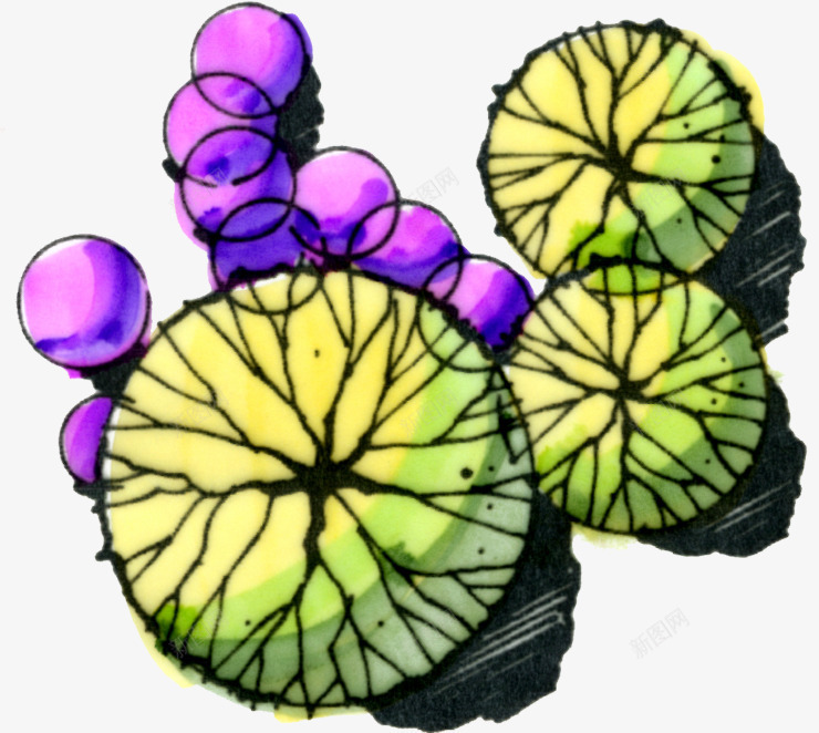 手绘荷花儿童绘画png免抠素材_88icon https://88icon.com 儿童 绘画 荷花