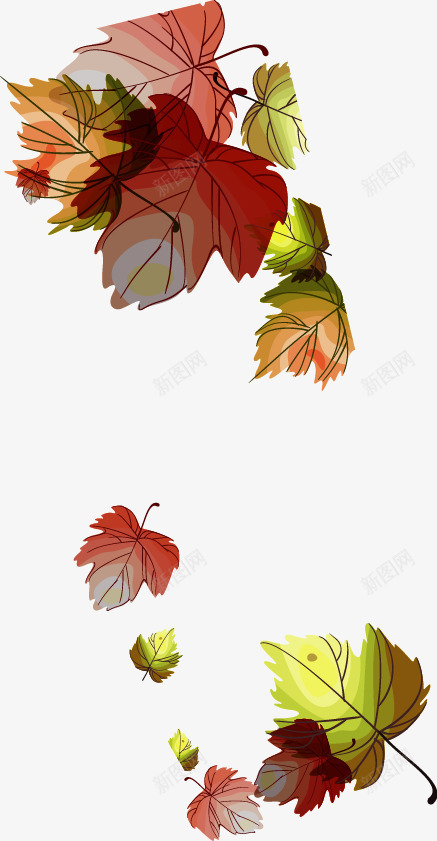 卡通手绘秋天落叶矢量图ai免抠素材_88icon https://88icon.com 卡通 手绘 秋天 落叶 矢量图